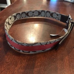 coach red/grey belt